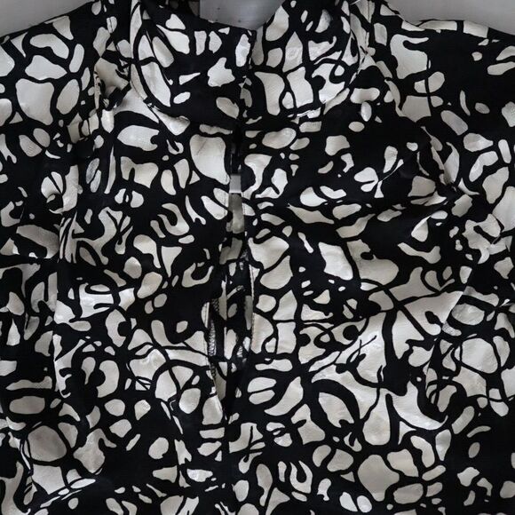 Les Hommes Femme Women's Sz 46 White/Black Abito Lungo Incanto Silk Dress $1077 - Picture 7 of 11